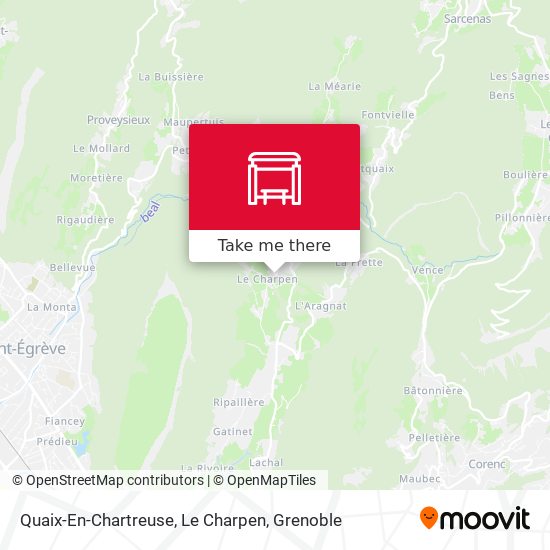 Quaix-En-Chartreuse, Le Charpen map