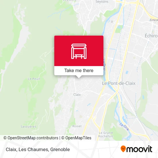 Claix, Les Chaumes map
