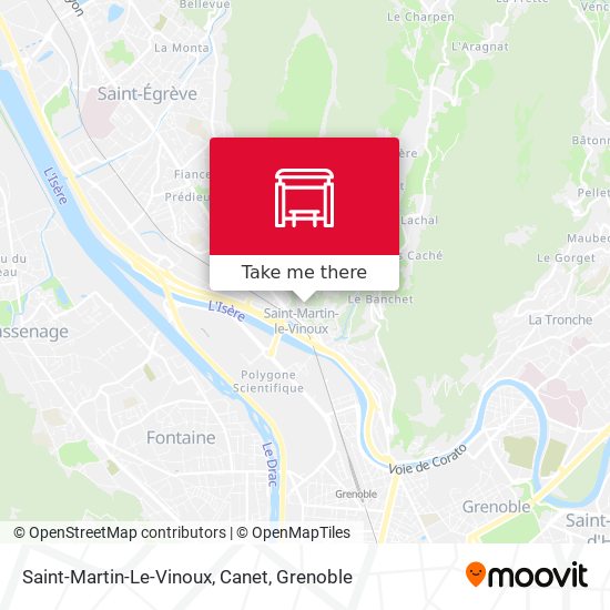 Saint-Martin-Le-Vinoux, Canet map