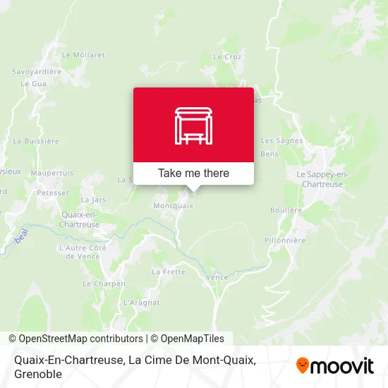 Quaix-En-Chartreuse, La Cime De Mont-Quaix map