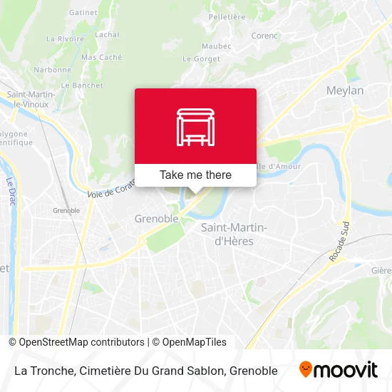 La Tronche, Cimetière Du Grand Sablon map