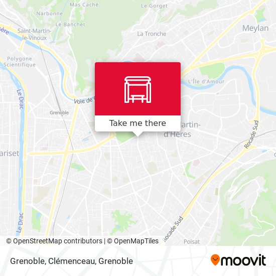 Grenoble, Clémenceau map