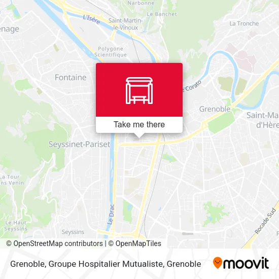 Grenoble, Groupe Hospitalier Mutualiste map