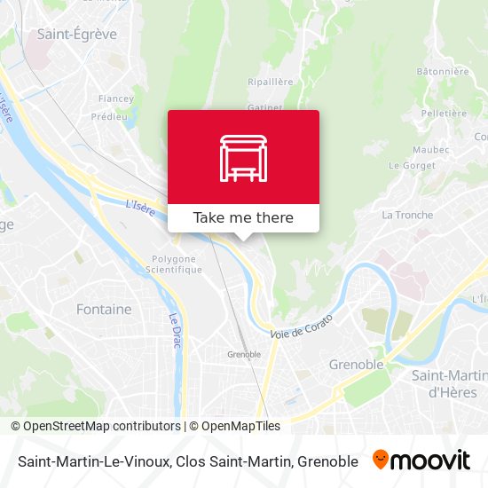 Saint-Martin-Le-Vinoux, Clos Saint-Martin map