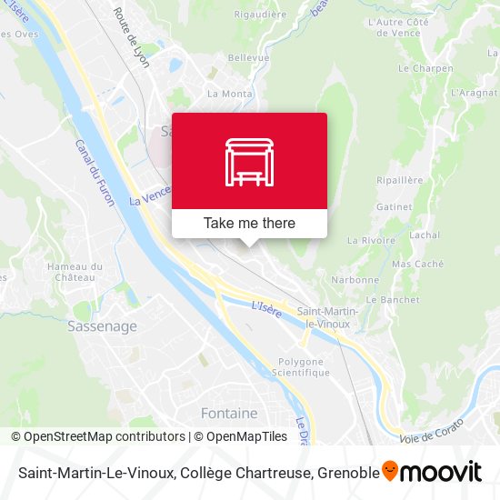 Saint-Martin-Le-Vinoux, Collège Chartreuse map