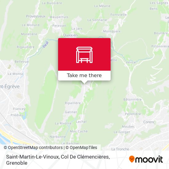Saint-Martin-Le-Vinoux, Col De Clémencières map