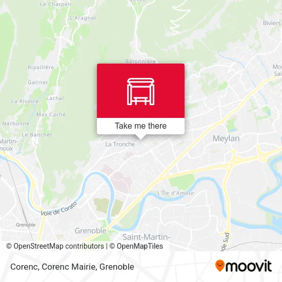 Corenc, Corenc Mairie map