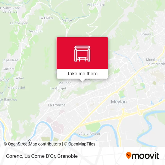 Corenc, La Corne D'Or map