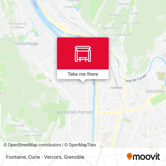 Fontaine, Curie - Vercors map