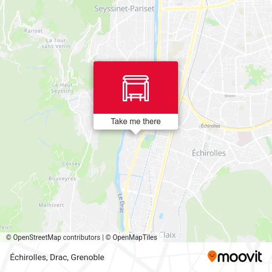 Échirolles, Drac map