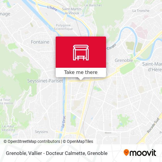 Grenoble, Vallier - Docteur Calmette map