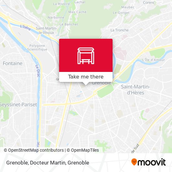 Grenoble, Docteur Martin map