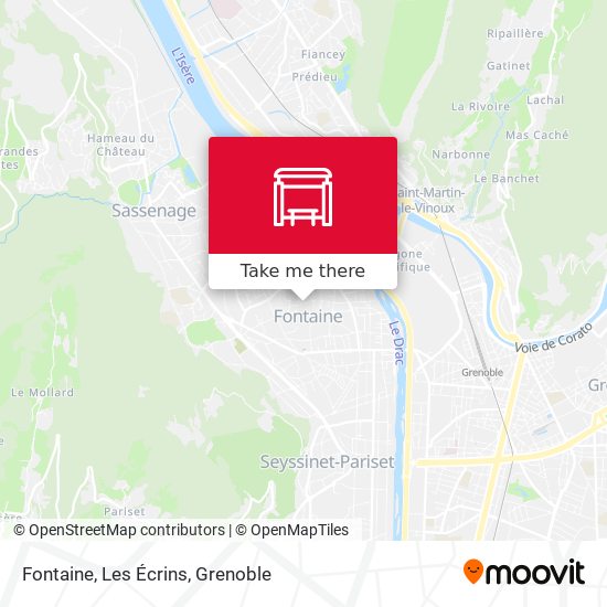 Fontaine, Les Écrins map