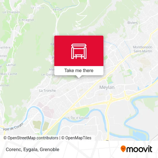 Corenc, Eygala map