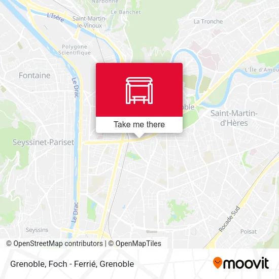 Grenoble, Foch - Ferrié map