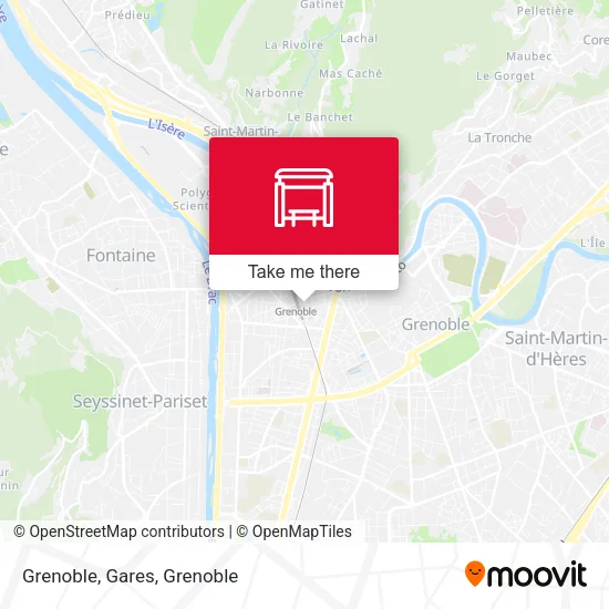 Grenoble, Gares map