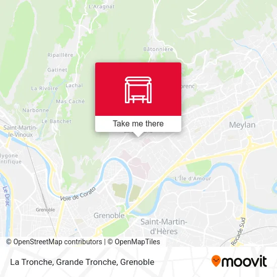 La Tronche, Grande Tronche map