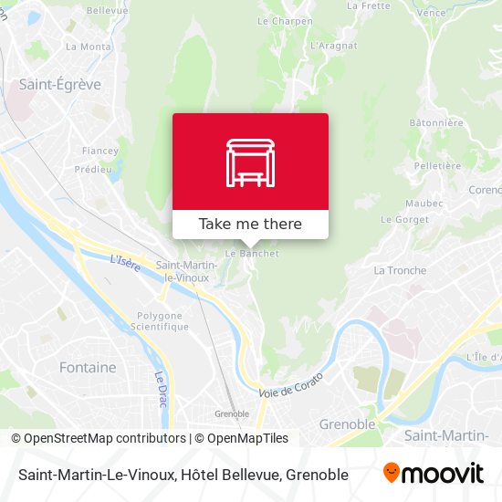 Saint-Martin-Le-Vinoux, Hôtel Bellevue map