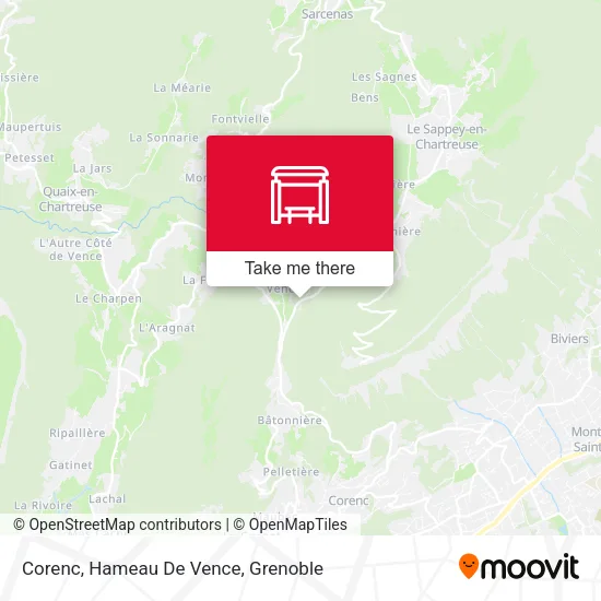 Corenc, Hameau De Vence map
