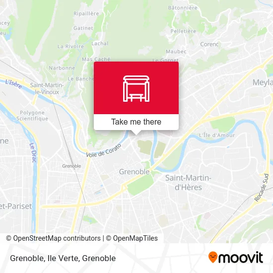 Grenoble, Ile Verte map