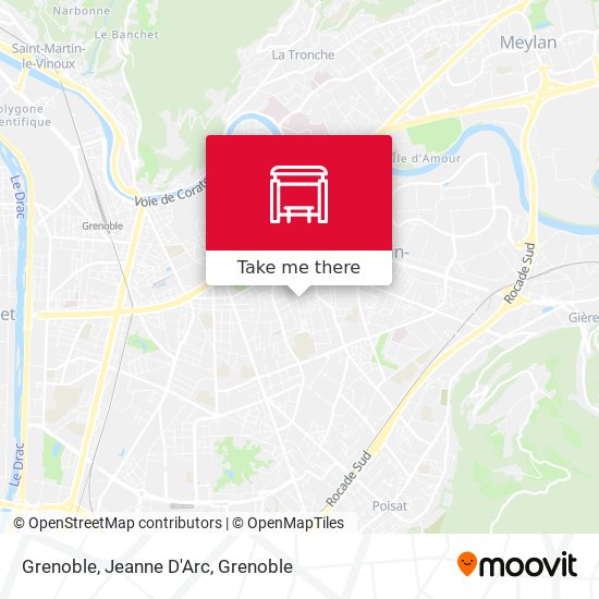 Grenoble, Jeanne D'Arc map