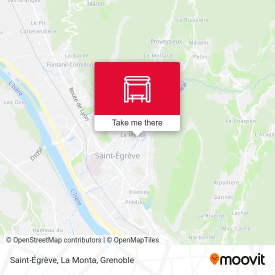 Saint-Égrève, La Monta map