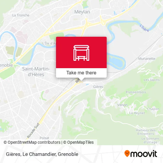 Gières, Le Chamandier map