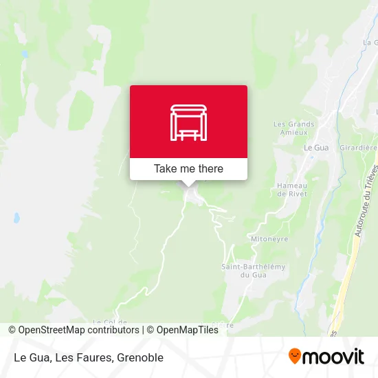 Le Gua, Les Faures map