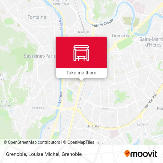 Grenoble, Louise Michel map