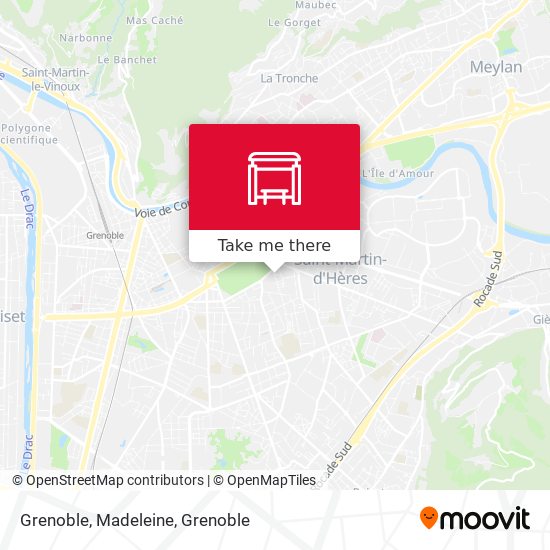 Grenoble, Madeleine map