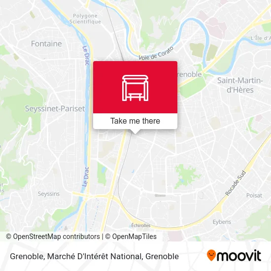 Grenoble, Marché D'Intérêt National map