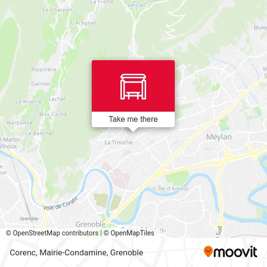 Corenc, Mairie-Condamine map