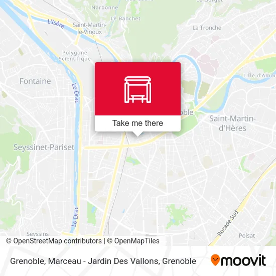 Grenoble, Marceau - Jardin Des Vallons map