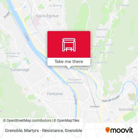 Grenoble, Martyrs - Résistance map
