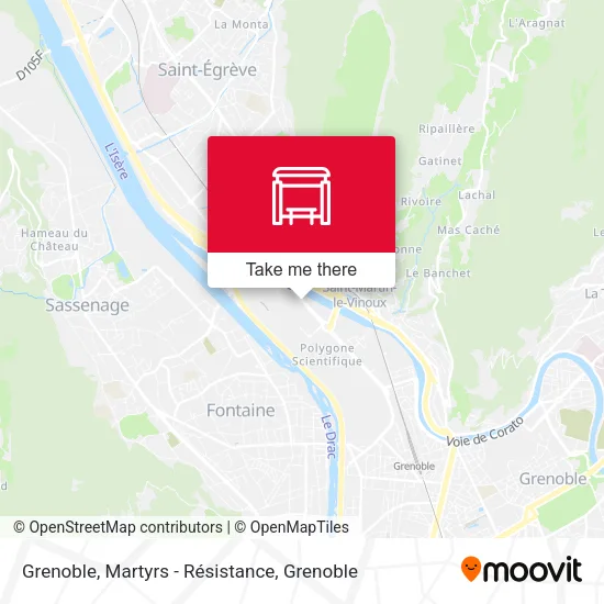Grenoble, Martyrs - Résistance map