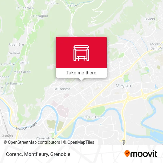 Corenc, Montfleury map