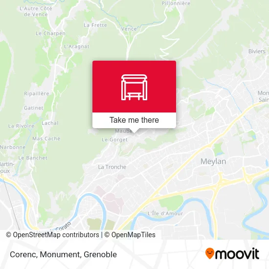 Corenc, Monument map
