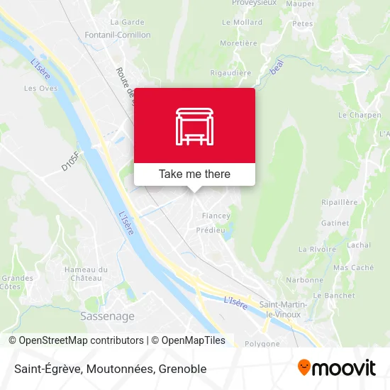 Saint-Égrève, Moutonnées map