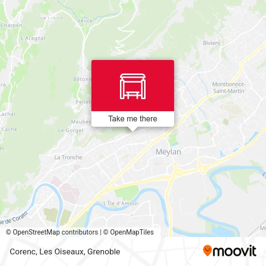 Corenc, Les Oiseaux map