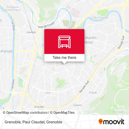 Grenoble, Paul Claudel map
