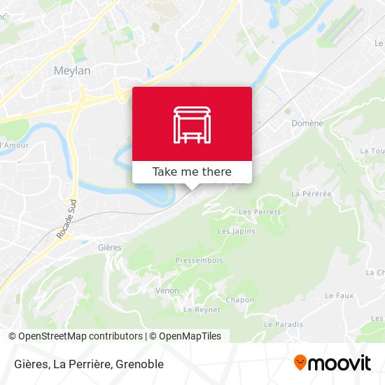 Gières, La Perrière map