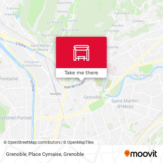 Grenoble, Place Cymaise map