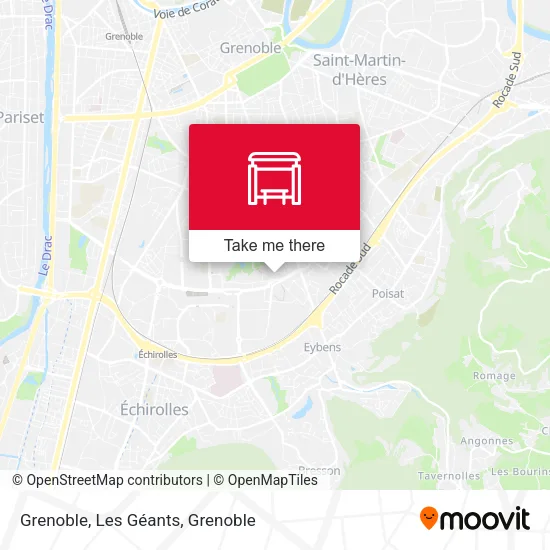 Grenoble, Les Géants map