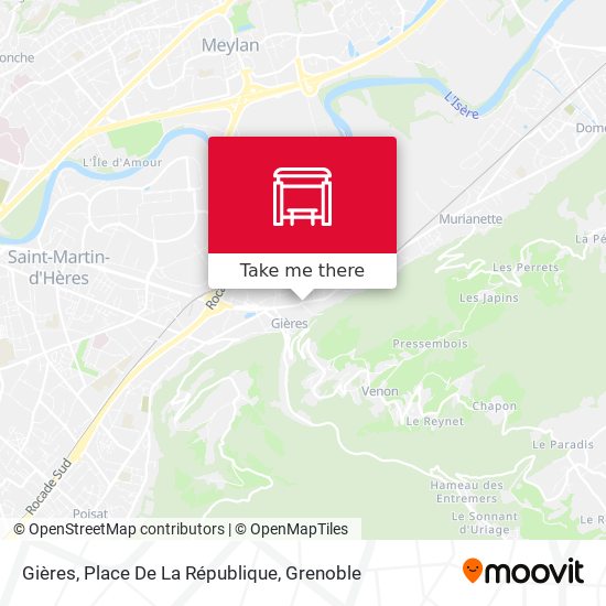 Gières, Place De La République map