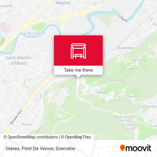 Gières, Pont De Venon map