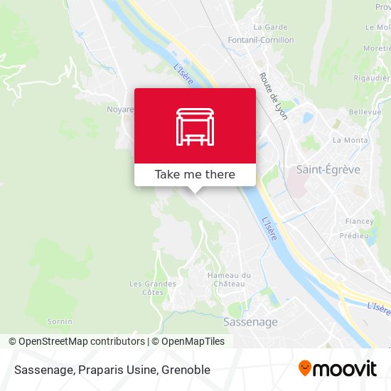 Sassenage, Praparis Usine map