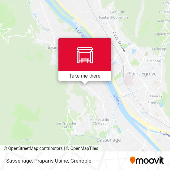 Sassenage, Praparis Usine map