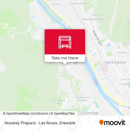 Noyarey, Praparis - Les Roses map