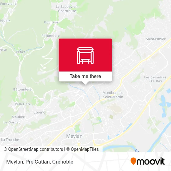 Meylan, Pré Catlan map