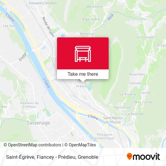 Saint-Égrève, Fiancey - Prédieu map